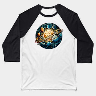 The Solar System Baseball T-Shirt